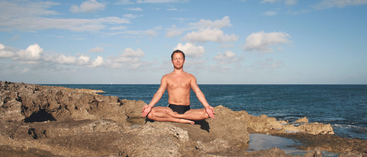 Meditation im Schneidersitz